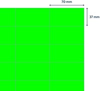 Etiket Rillprint 70x37mm fluor groen 2400 stuks-2
