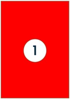 Etiket Rillprint 210x297mm fluor rood 100 stuks-3