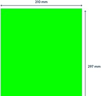 Etiket Rillprint 210x297mm fluor groen 100 stuks-2