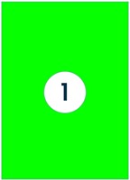 Etiket Rillprint 210x297mm fluor groen 100 stuks-3