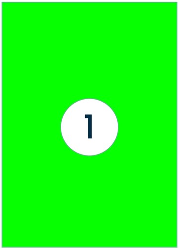 Etiket Rillprint 210x297mm fluor groen 100 stuks-3
