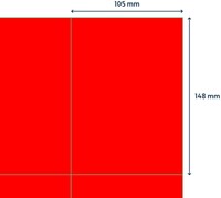 Etiket Rillprint 105x148mm fluor rood 400 stuks-2