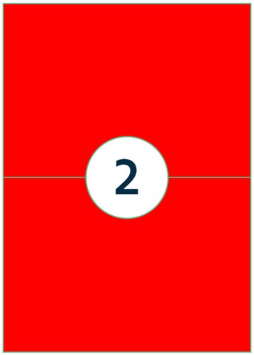 Etiket Rillprint 210x148mm fluorrood 200 etiketten 100 Vel-3