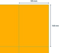 Etiket Rillprint 105x148mm fluor oranje 400 stuks-2