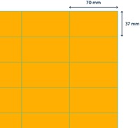 Etiket Rillprint 70x37mm fluor oranje 2400 stuks-2
