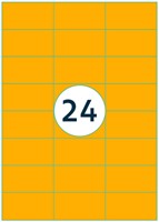 Etiket Rillprint 70x37mm fluor oranje 2400 stuks-3