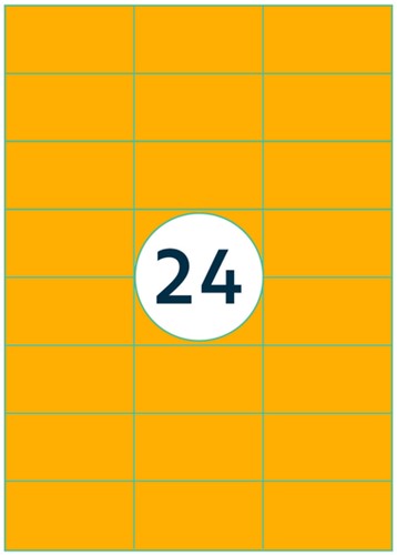 Etiket Rillprint 70x37mm fluoror 2400 etiketten 100 Vel-3