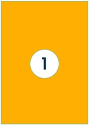 Etiket Rillprint 210x297mm fluor oranje 100 stuks