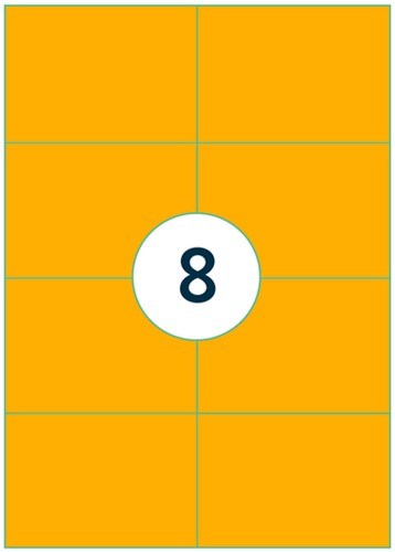 Etiket Rillprint 105x74mm fluor oranje 800 stuks-3