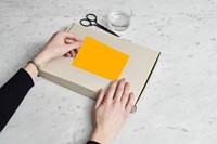 Etiket Rillprint 105x148mm fluor oranje 400 stuks-1