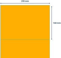 Etiket Rillprint 210x148mm fluoror 200 etiketten 100 Vel-2