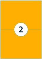 Etiket Rillprint 210x148mm fluor oranje 200 stuks-3