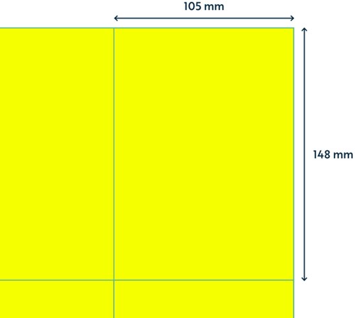 Etiket Rillprint 105x148mm fluor geel 400 stuks-2