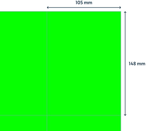 Etiket Rillprint 105x148mm fluor groen 400 stuks-2