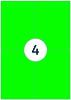 Etiket Rillprint 105x148mm fluor groen 400 stuks-3