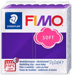 Boetseerklei Fimo soft 57 g pruim 1 Stuk