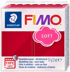 Boetseerklei Fimo soft 57 g kersrood 1 Stuk