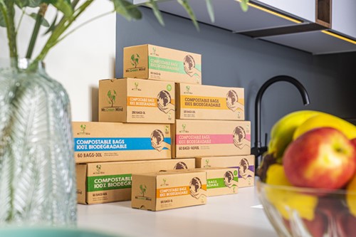 Afvalzak bio Mr.Green Mind 43x46cm 10L dispenser 140 Zak-2