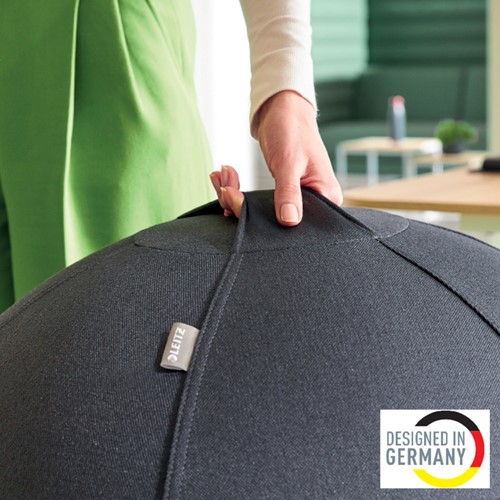 Actieve zitbal Leitz Ergo 55cm anti-rol donkergs 1 Stuk-3