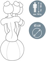 Actieve zitbal Leitz Ergo 65cm anti-rol donkergs 1 Stuk-13