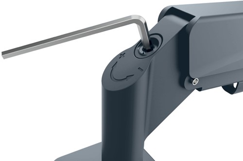 Monitorarm Leitz Ergo ruimtebesparend enkel donkergrijs-3