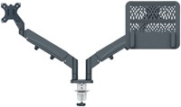 Monitor en laptoparm Leitz Ergo donkergrijs 1 Stuk