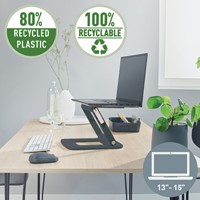 Laptopstandaard Leitz Ergo verstelbare multihoek grijs-4