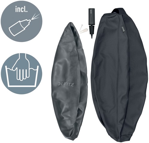 Actieve zitbal Leitz Ergo 75cm anti-rol donkergs 1 Stuk-2