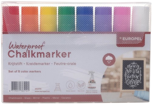 Krijtstift Europel watervast 15mm ass 8 stuks 8 Stuk-2