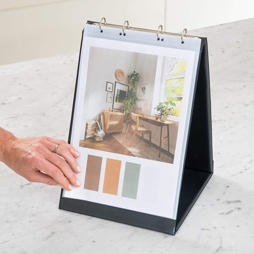 Tafelflipover Rillstab  A4 staand zwart 10 tassen 10 Stuk-2