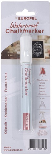 Krijtstift Europel watervast 3-6mm wit 1 Stuk