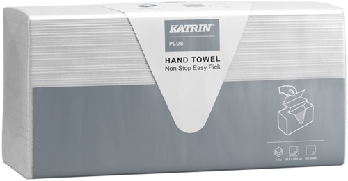 Handdoek Katrin Plus z-vouw 3-laags 203x255mm wit 21 pak