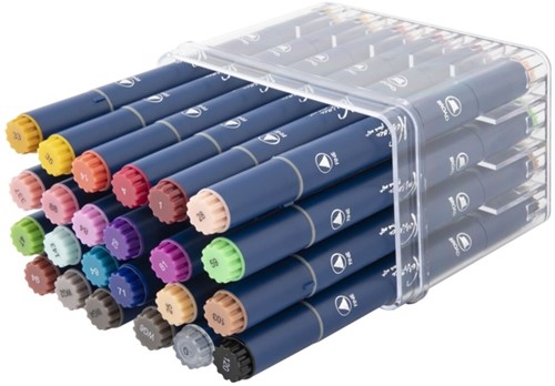 Alcoholmarker Nassau duopunt 24 stuks assorti 1 Doos-3