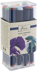 Alcoholmarker Nassau duopunt 12 stuks assorti 1 Doos