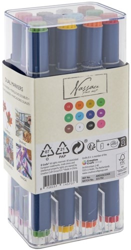Alcoholmarker Nassau duopunt 12 stuks assorti 1 Doos-2