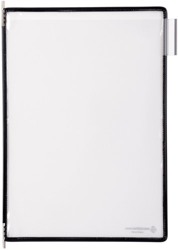 Zichtpaneel Tarifold A4 verticaal zwart 10st 10 Stuk