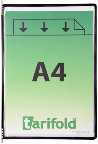 Zichtpaneel Tarifold A4 verticaal zwart 10st 10 Stuk-2