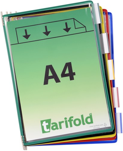 Zichtpaneel Tarifold A4 verticaal assorti 10st 10 Stuk-2