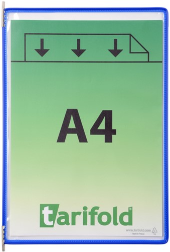 Zichtpaneel Tarifold A4 verticaal blauw 10st 10 Stuk-2