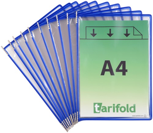 Zichtpaneel Tarifold A4 verticaal blauw 10st 10 Stuk-3
