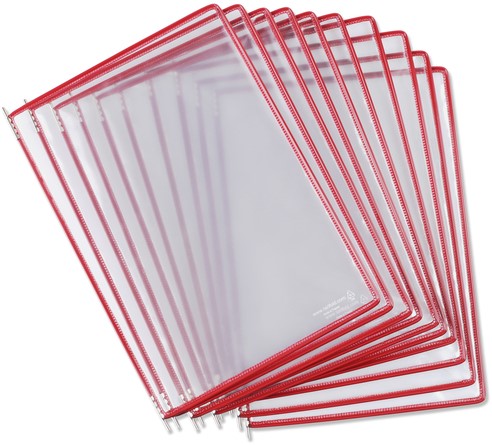 Zichtpaneel Tarifold A4 verticaal rood 10st 10 Stuk-3