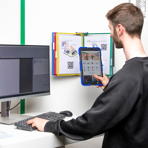 Zichtpanelensysteem wand Tarifold metaal A4 ass 1 Stuk-4