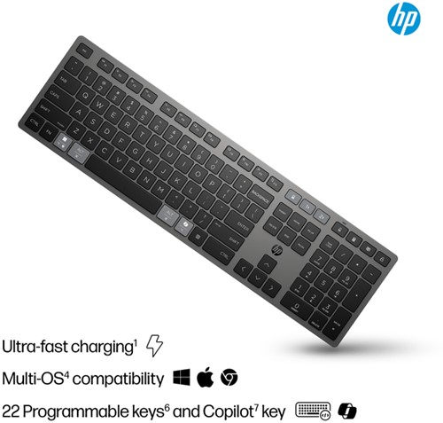 Toetsenbord HP 725 oplaadbaar draaadloos 1 Stuk-3