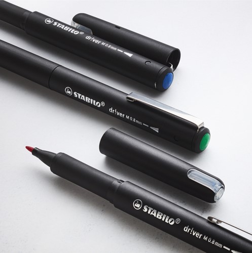Fineliner STABILO dr!ver medium assorti 4 stuks-2