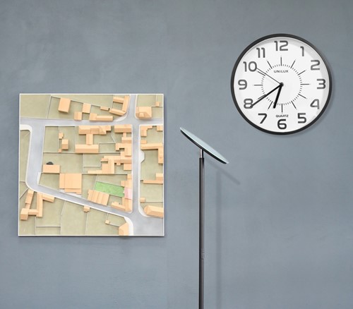 Wandklok Unilux Pop dia 30.5cm kunststof zwart 1 Stuk-3