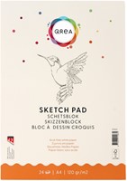 Schetsblok Qrea A4 24vel 120gr gelijmd 24 Vel