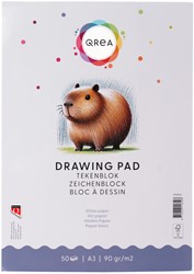 Tekenblok Qrea A3 50vel 90gr gelijmd 50 Vel