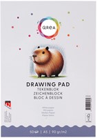 Tekenblok Qrea A5 50vel 90gr gelijmd 50 Vel