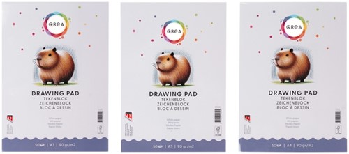 Tekenblok Qrea A5 50vel 90gr gelijmd 50 Vel-2