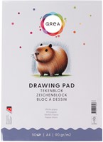Tekenblok Qrea A4 50vel 90gr gelijmd 50 Vel